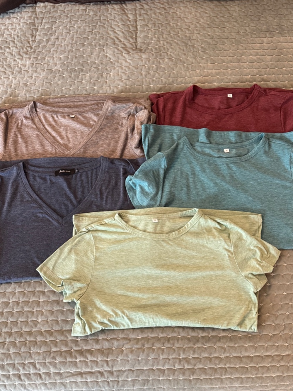 Lot of 5 Casual Soft Tees- Mixed Colors